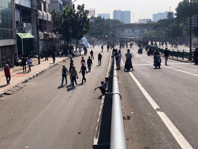 Kerusuhan di Tanah Abang, Ini Foto-Foto Reportase dari Lapangan