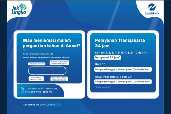 Ini Jadwal Tambahan MRT dan TransJakarta Malam Tahun Baru 2020