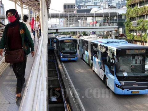 Armada Transjakarta sedang beroperasi di Jakarta/Dok