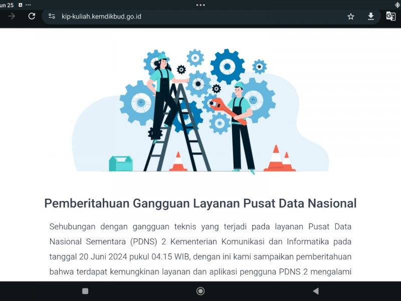 Tangkapan layar website kemendikbudristem