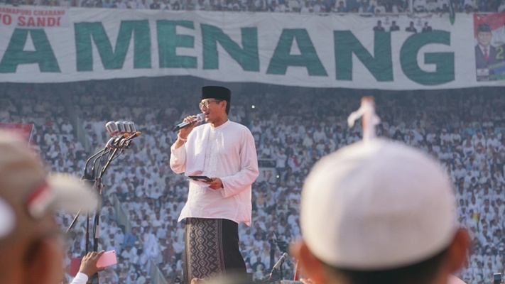 Sandiaga Uno: Lebih Dari 1 Juta Pendukung Hadir di GBK