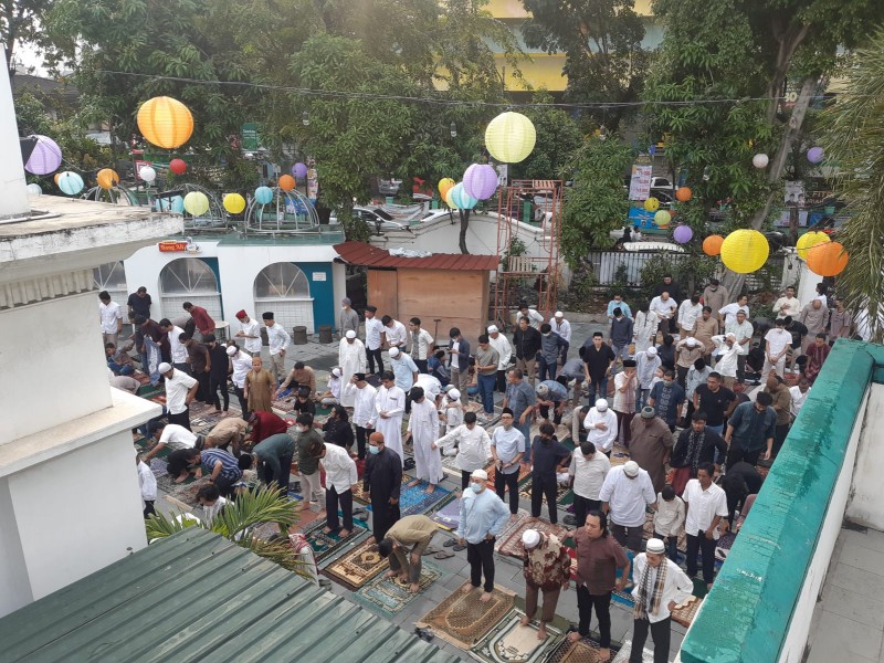 Suasana Salat Id Muhammadiyah di Masjid Raya Al-Isra Jakbar