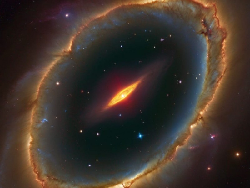 Penampakan lubang hitam yang berada di dalam Galaksi J0529-4351,