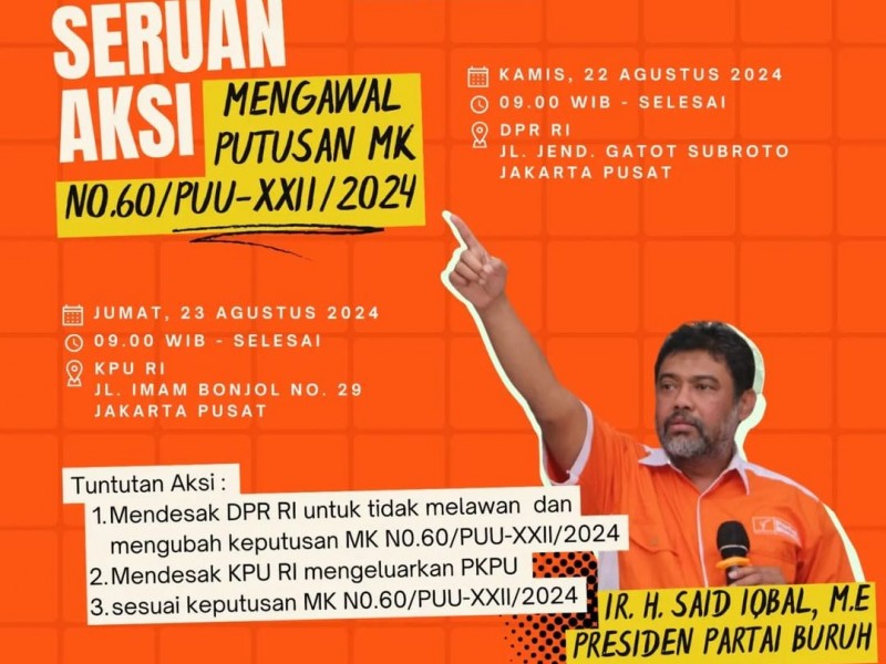 Lengkap! Jadwal Aksi Demo Peringatan Darurat di DPR, MK, Istana 22 Agustus 2024