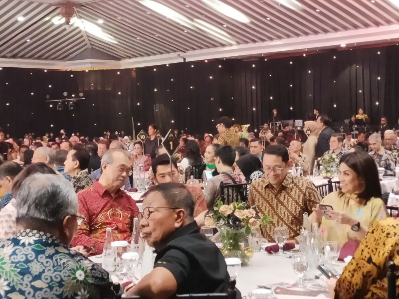 Suasana HUT Presiden Direktur PT Hotel Sahid Jaya International Hariyadi B. Sukamdani ke-60 di Grand Sahid Jaya, Jakarta Pusat, Selasa (4/2/2025)