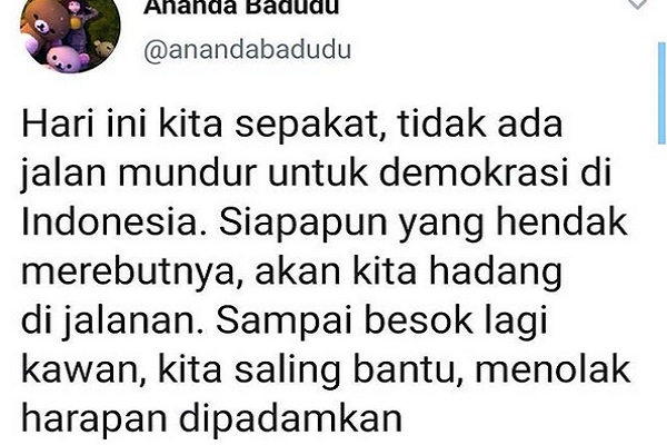 Ananda Badudu yang Diciduk Polisi Cucu JS Badudu, Cek Faktanya di Sini