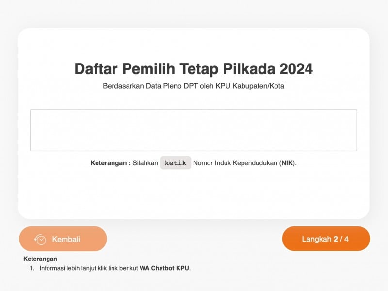 H-1 Pencoblosan, Begini Cara Cek DPT Online Pilkada Serentak 2024