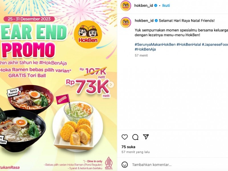 Serbu! Daftar Promo dan Diskon Makanan & Minuman saat Hari Natal (25/12)