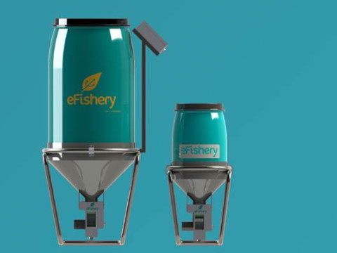 Tempat makan dengan alat IoT eFishery