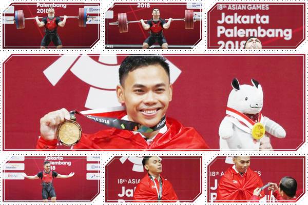 ASIAN GAMES 2018: Eko, Si Hercules Anak Tukang Becak, Kibarkan Merah Putih, Disaksikan Jokowi