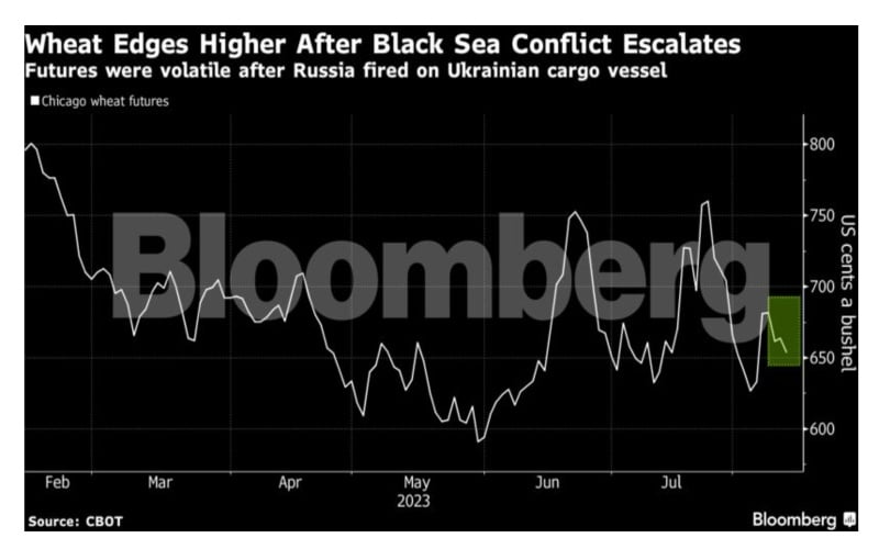 Harga Gandum Melonjak Usai Rusia Tembaki Kapal Kargo di Laut Hitam