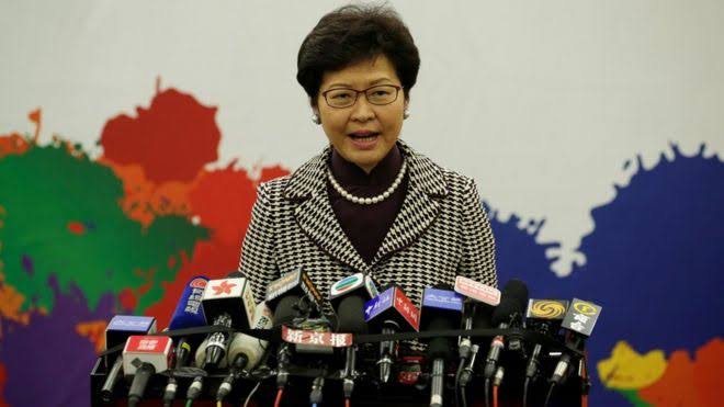 Pemimpin Hong Kong Carrie Lam, Pantang Mundur Hadapi Demonstran