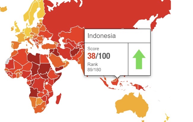 Krisis Etika Elit Gerogoti Indeks Korupsi AS, Bersyukur Indonesia Membaik