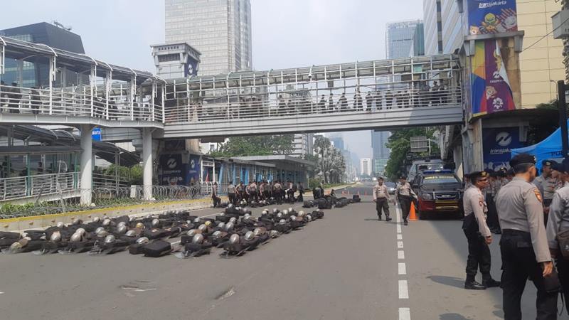 Pengamanan Gedung Bawaslu Diperketat, Bundaran HI Menuju Monas Ditutup