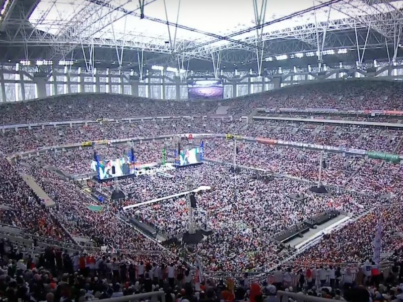 Massa pendukung AMIN membanjiri Jakarta International Stadium (JIS), Sabtu (10/2/2024). Youtube Anies Baswedan 