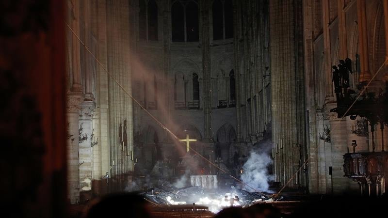 Foto-foto Katedral Notre Dame di Paris Terbakar