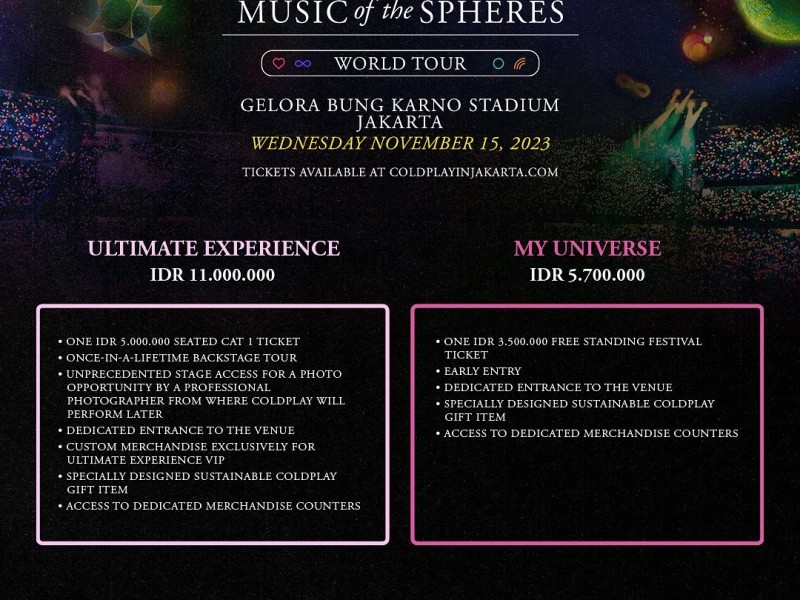 tiket konser coldplay jakarta