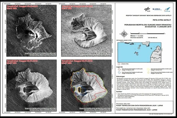 Krakatau Terkini, 13 Januari 2019, Muntahan Zat Besi hingga Perubahan Morfologi