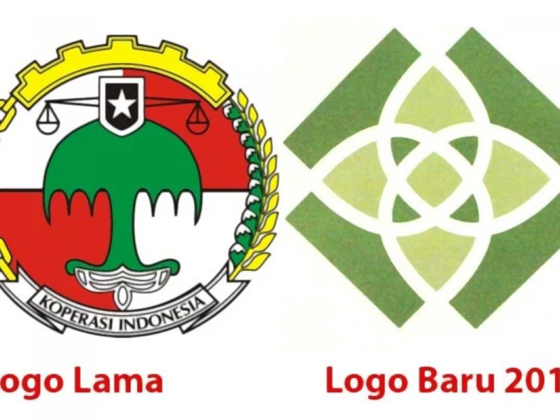 Logo koperasi lama dan logo koperasi baru
