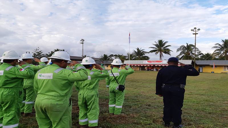 Karyawan Petrogas Peringati HUT Kemerdekaan ke-74 RI