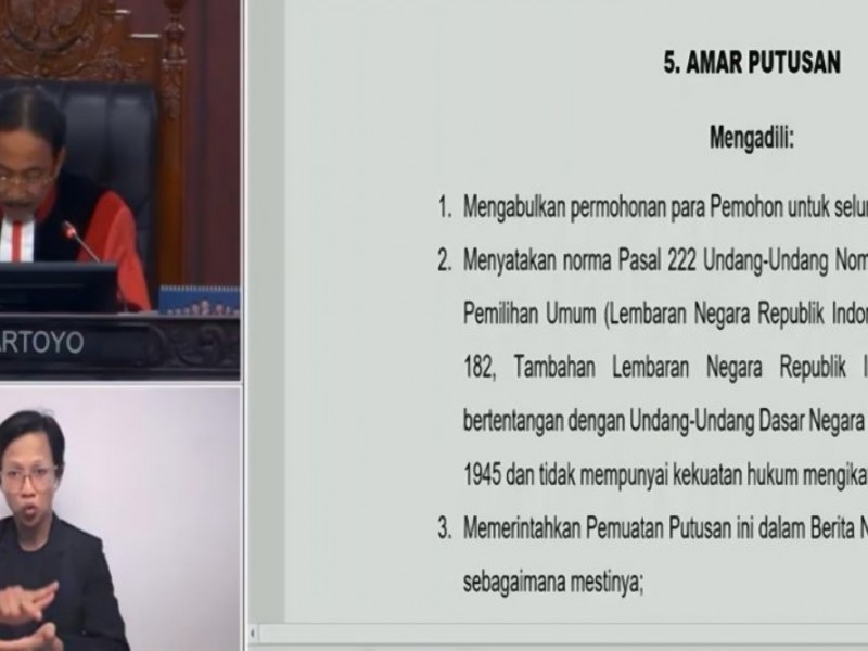 MK Hapus Presidential Threshold 20%, Anwar Usman & Daniel Yusmic Beda Pendapat