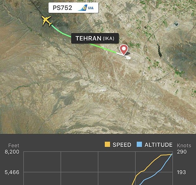 Pesawat Boeing 737 Jatuh di dekat Bandara Iran