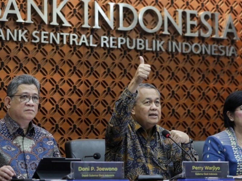 Bank Indonesia melalui RDG pada 18-19 Maret 2025 memutuskan untuk mempertahankan suku bunga acuan atau BI rate di level 5,75%. (Bisnis/Himawan L. Nugraha)