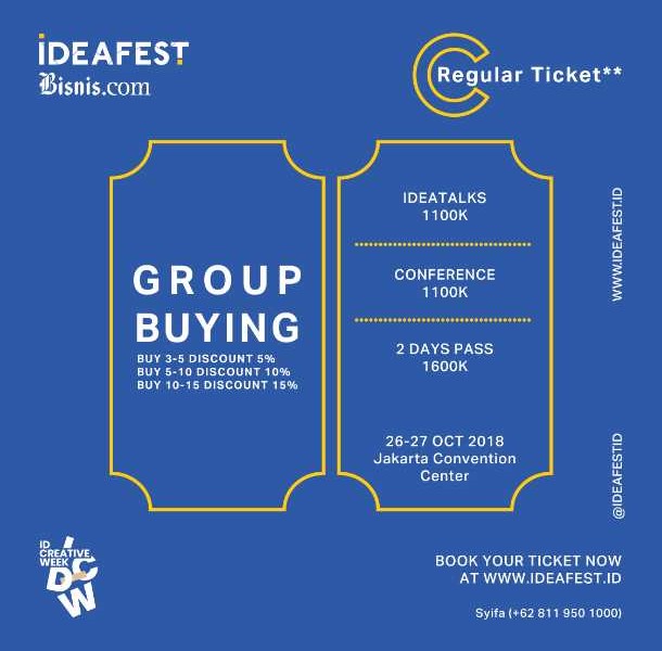 IDEAFEST 2018 Siap Digelar 26-27 Oktober di JCC