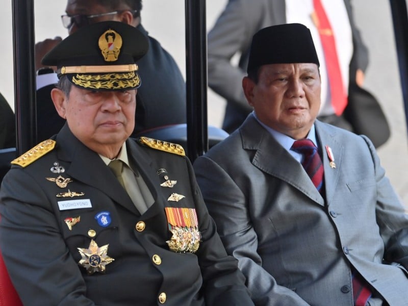 Presiden ke 6 Susilo Bambang Yudhoyono dan Presiden Prabowo Subianto 