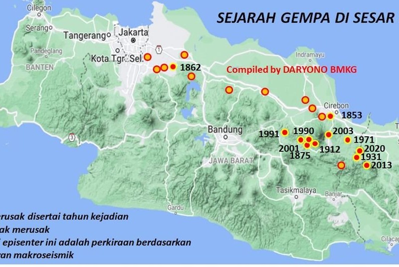 Deretan Sesar Aktif Di Indonesia, dan Gempa Bumi yang Pernah Ditimbulkannya