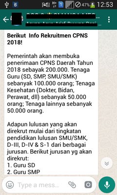 Fact or Fake: Dibuka Lowongan untuk 200.000 CPNS Daerah