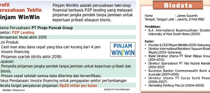 James Susanto: WinWin Fokus ke Invoice Financing untuk Pengapalan Hasil Tambang