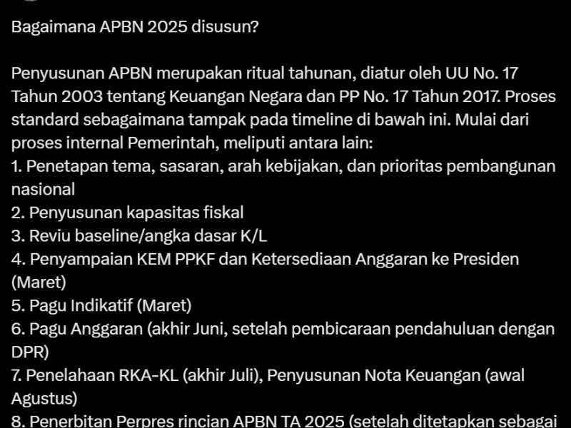 Simak! Begini APBN 2025 Disusun saat Transisi Pemerintahan Baru