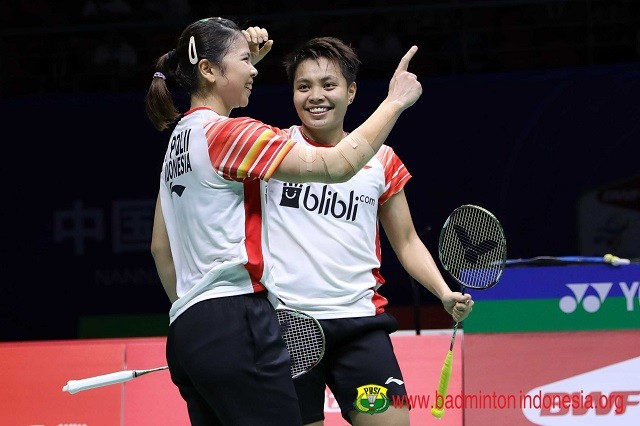 Greysia Polli/Apriyani menyeimbangkan kedudukan 2-2 di Perempatan final Piala Sudirman 2019