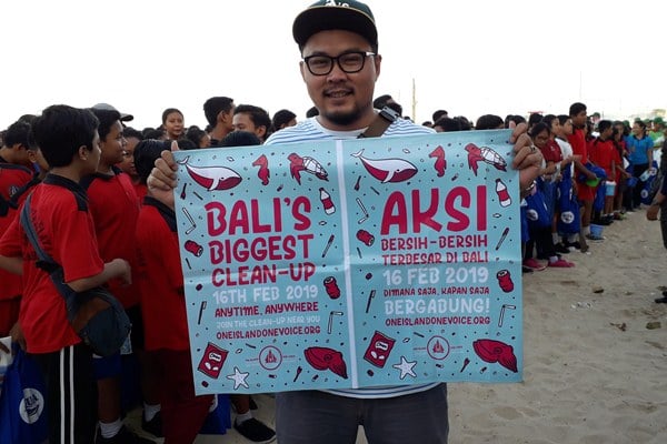 Begini Suasana Kegiatan Bali Beach Clean-up Tahun 2019 di Pantai Kedonganan