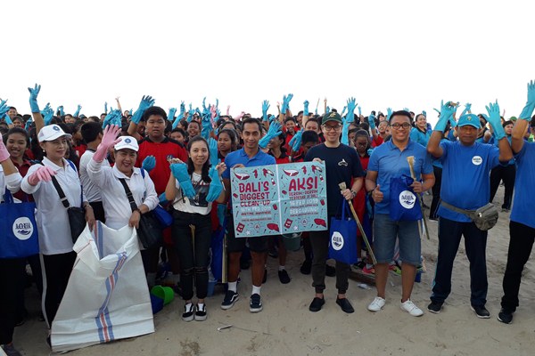 Begini Suasana Kegiatan Bali Beach Clean-up Tahun 2019 di Pantai Kedonganan