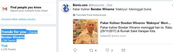 Selamat Jalan Pak Bondan, Mak Nyus....! Sujiwo Tedjo Pun Mengaku #Utang Rasa