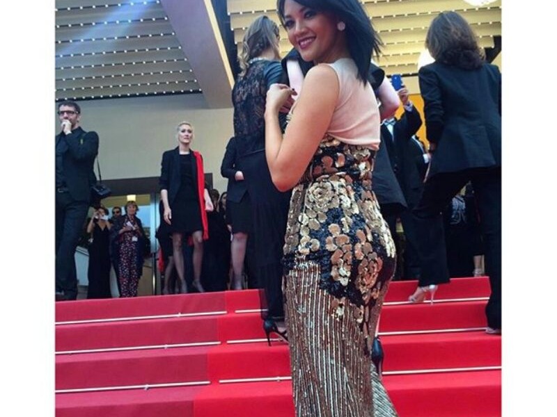 Farah Quinn Tampil di Red Carpet Festival Cannes 2016