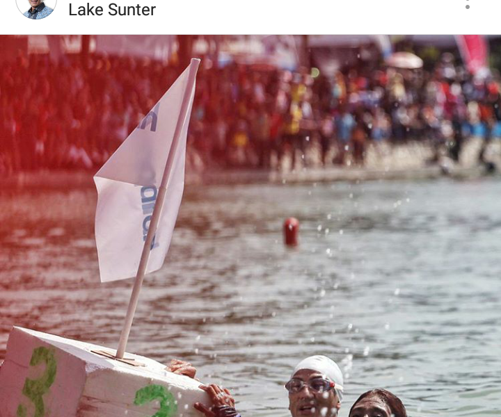 Ini Foto-foto Balapan Menteri Susi dan Wagub Sandi di Danau Sunter