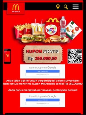 McDonald's Bantah Bagikan Kupon Gratis Ratusan Ribu