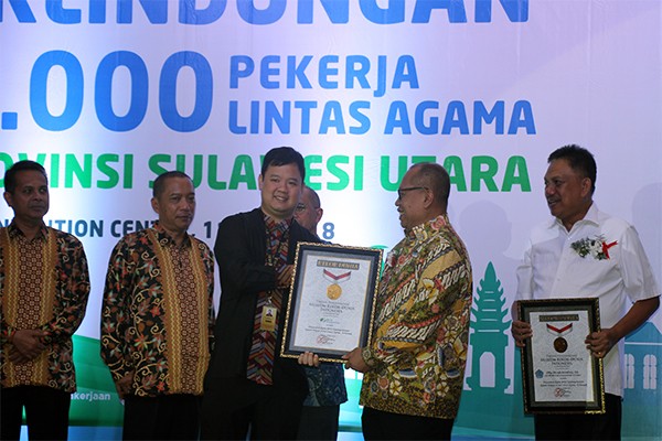 Cover 35.000 Pekerja Lintas Agama, Olly & BPJS-TK Catatkan Rekor MURI