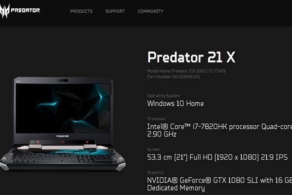 Dibandereol Rp124 Juta, Ini Spesifikasi Notebook Gaming Predator 21 X