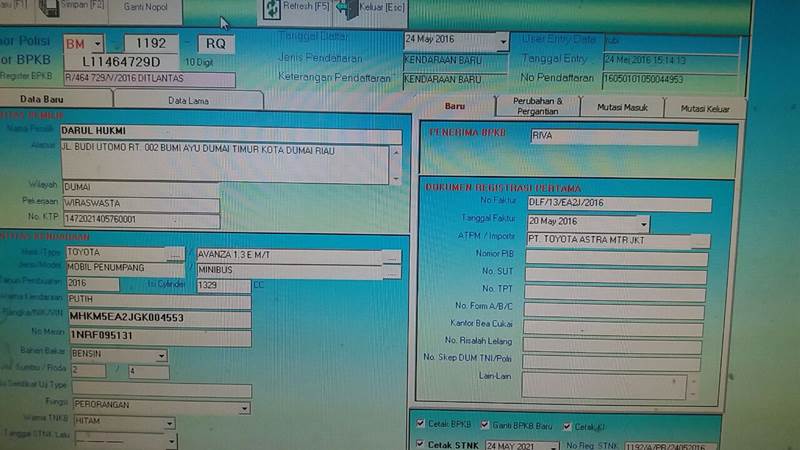 Ini Data Pemilik Mobil yang Digunakan Penyerang ke Mapolda Riau