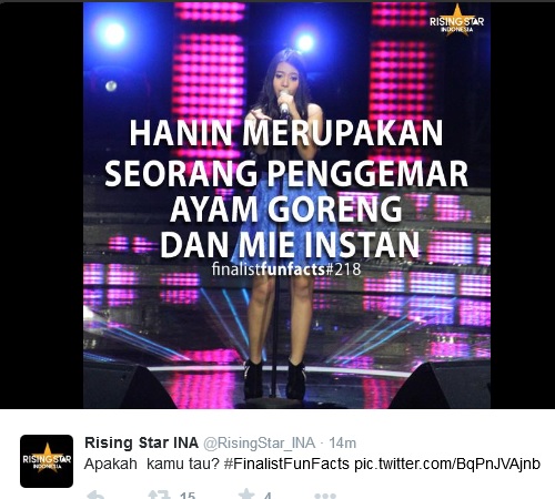 GRANDFINAL RISING STAR INDONESIA: Fakta Unik versi @RisingStar_INA tentang Hanin, Bluesmates, Indah, dan Ghaitsa