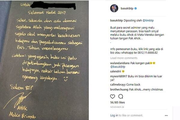 Ahok Ucapkan Selamat Natal dari Mako Brimob Depok