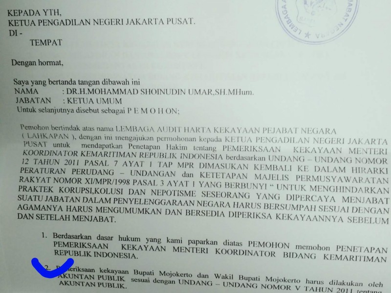 Lembaga Audit Ini Minta Kekayaan Luhut Panjaitan Diaudit, Isi Suratnya Janggal