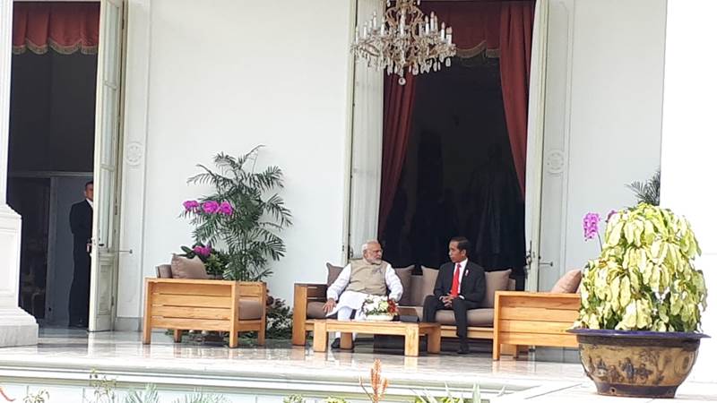 Presiden Jokowi Terima Kedatangan PM India Narendra Modi di Istana Merdeka. Ini Sejumlah Fotonya