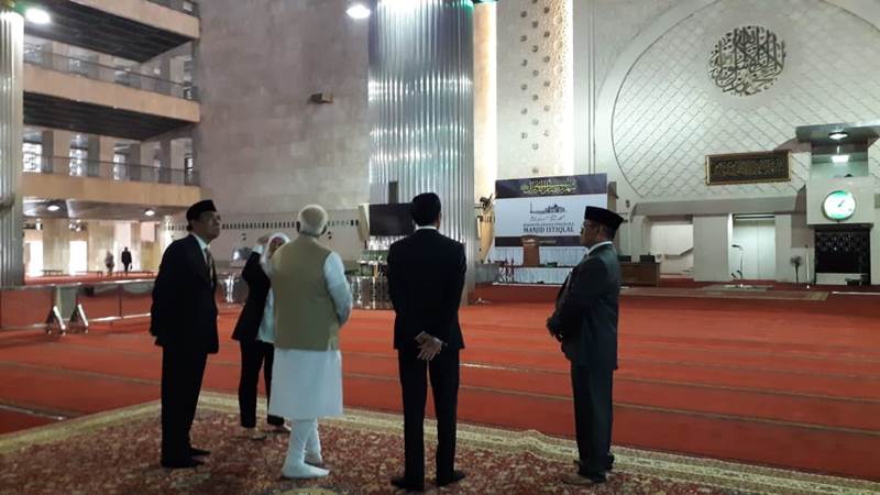 Presiden Jokowi dan PM Narendra Modi Kunjungi Mesjid Istiqlal