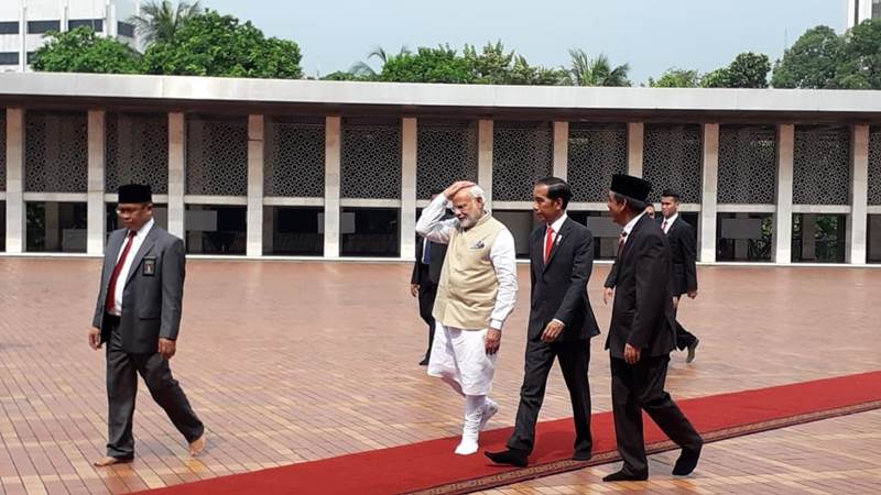 Presiden Jokowi dan PM Narendra Modi Kunjungi Mesjid Istiqlal