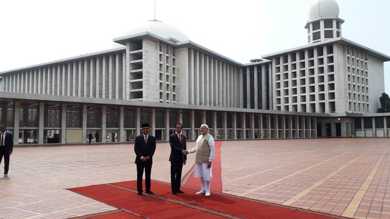 Presiden Jokowi dan PM Narendra Modi Kunjungi Mesjid Istiqlal